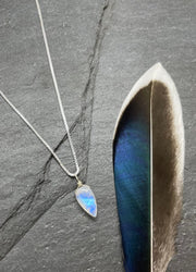 Healing Crystal Necklace, Womens Necklace for Stress Relief, .925 Sterling Silver, Natural Gemstone, Solstice Jewelry Gift for Friend